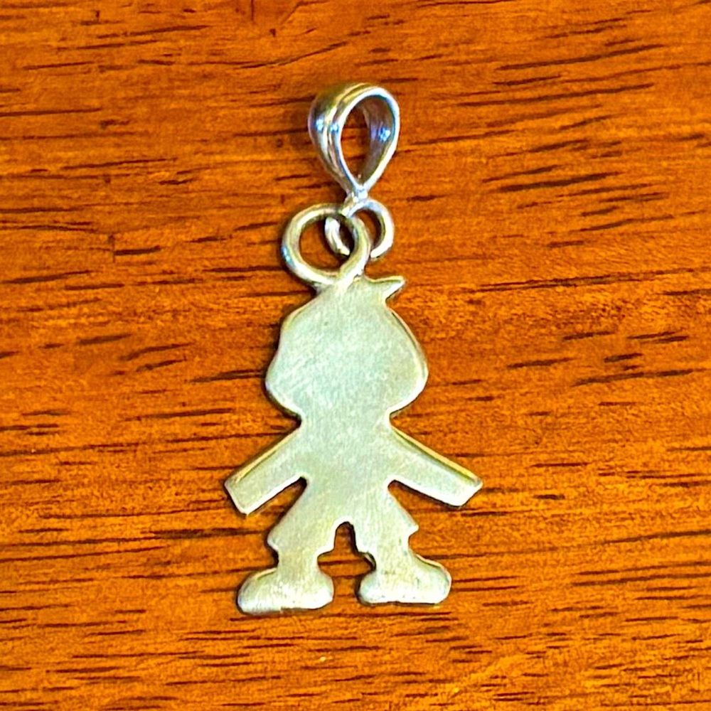 Vintage Sterling 925 Boy Charm Pendant